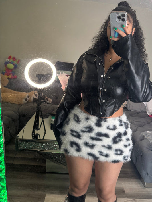 Biker leather jacket