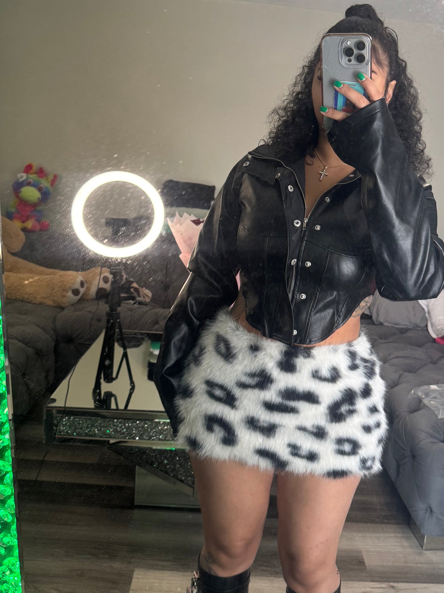 Biker leather jacket