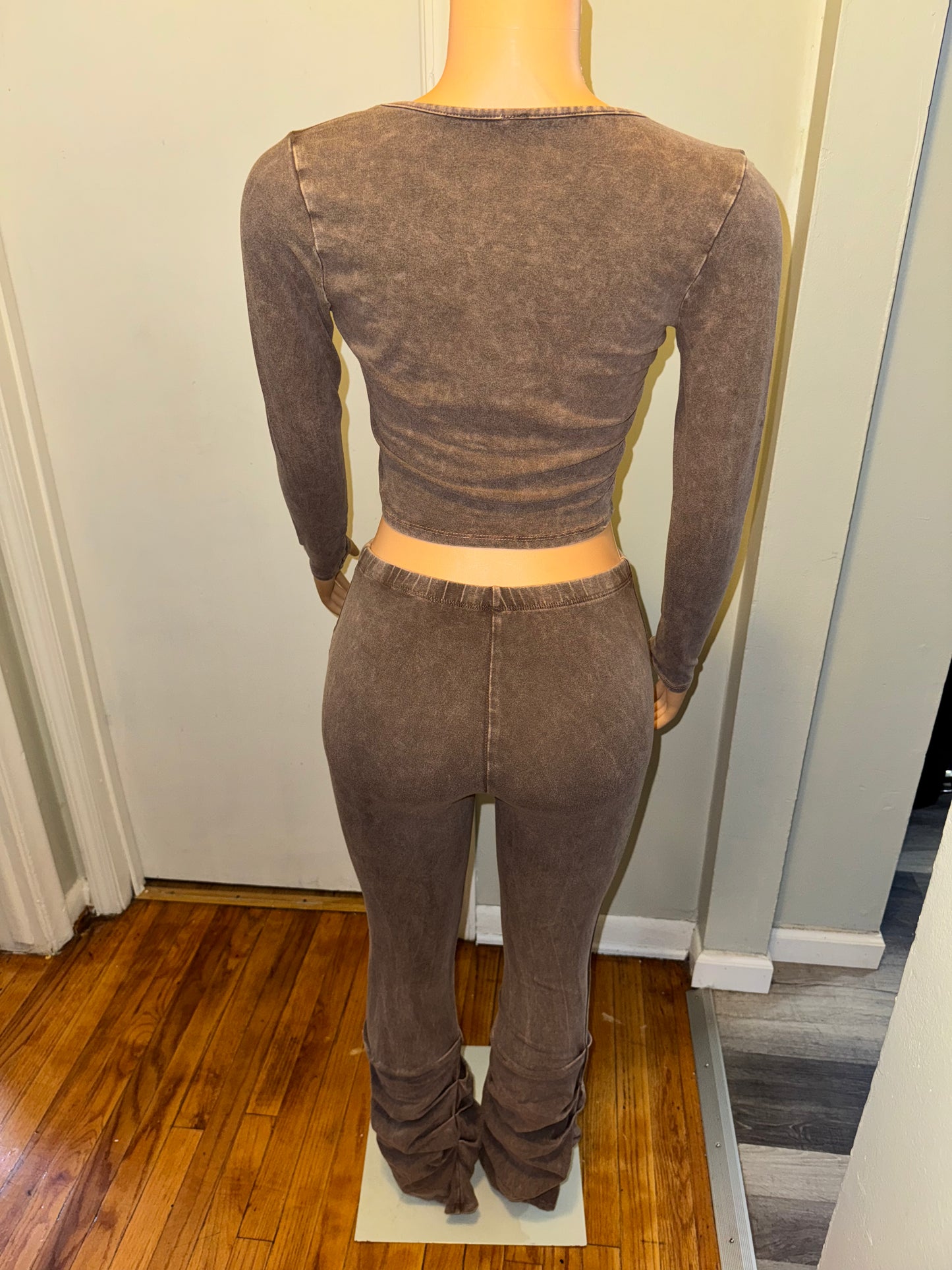 Brown 2 piece leggings set