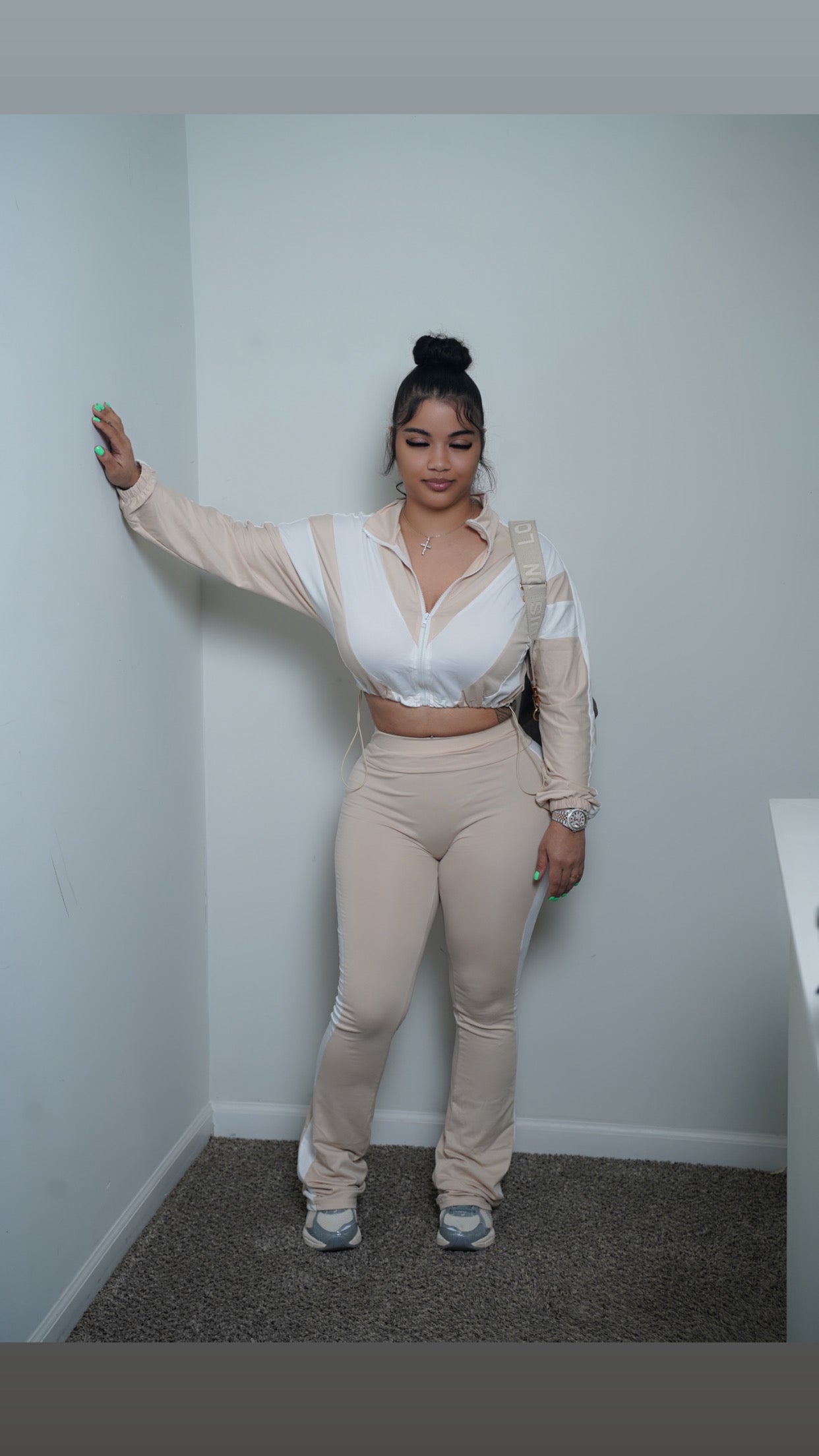 Contrast Leggings Set