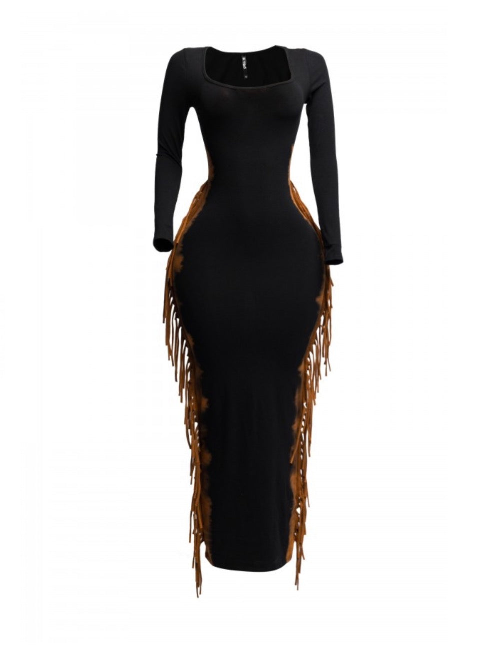 Fringe maxi dress