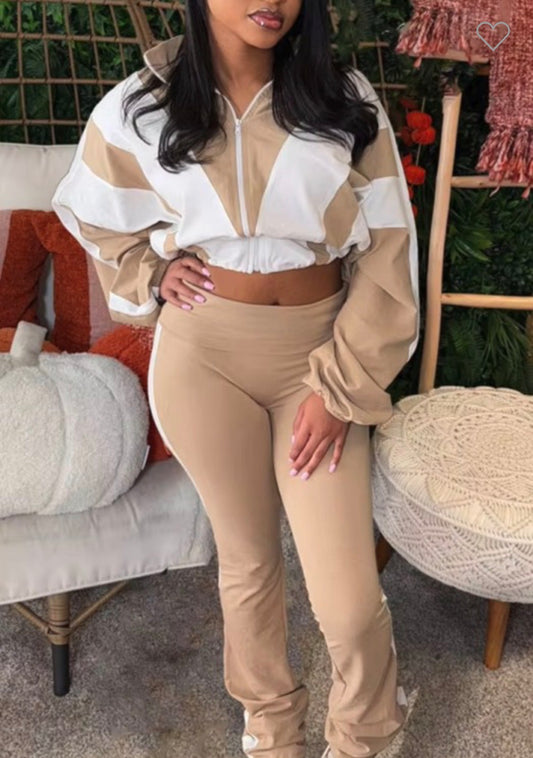 Contrast Leggings Set