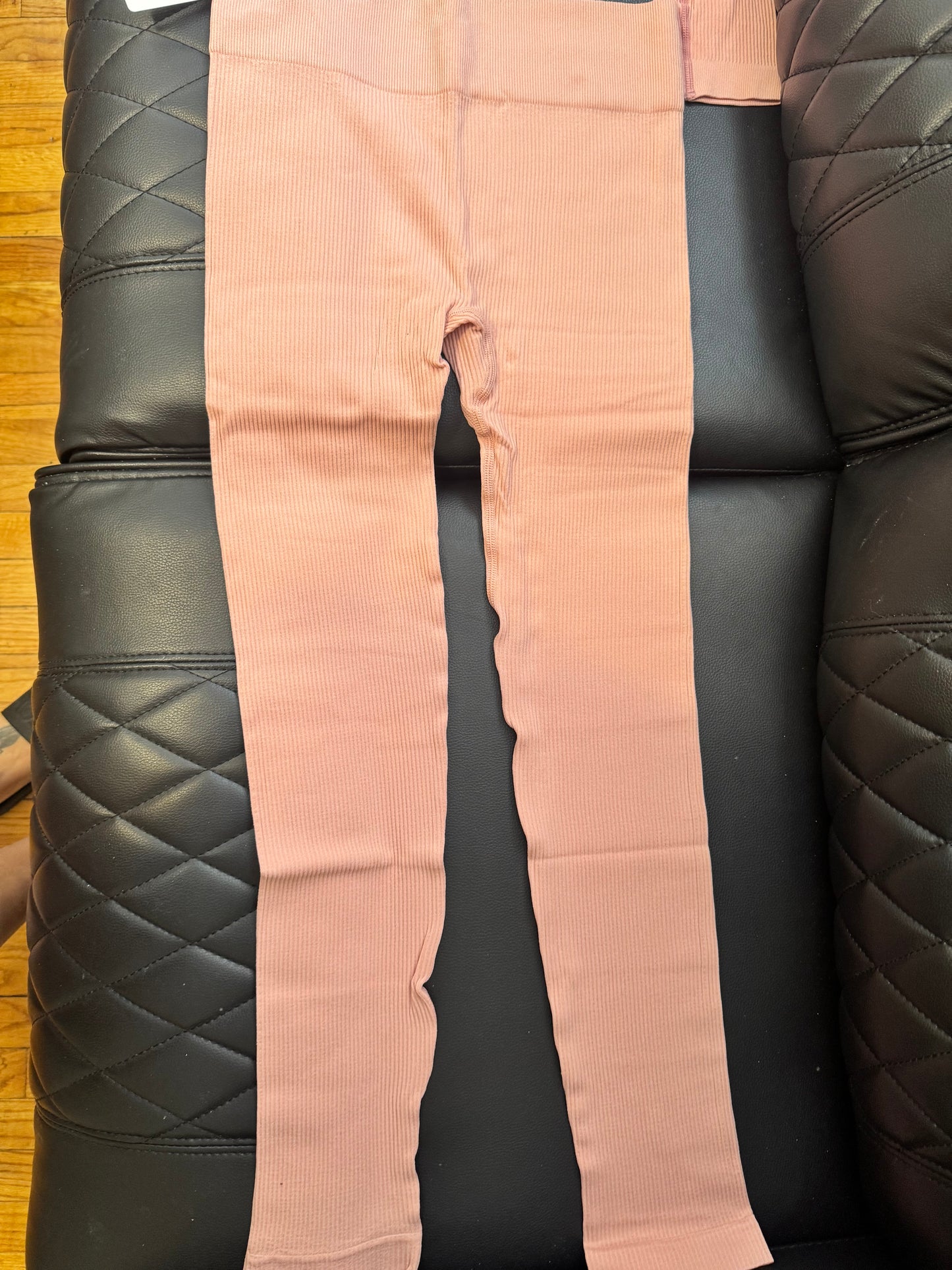 Seamless ribbed 2 piece hoodie set