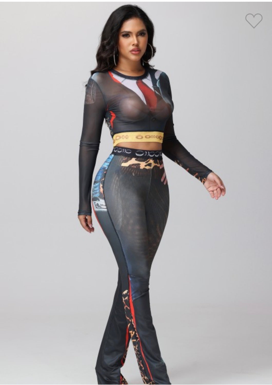 Hands on me mesh leggings set